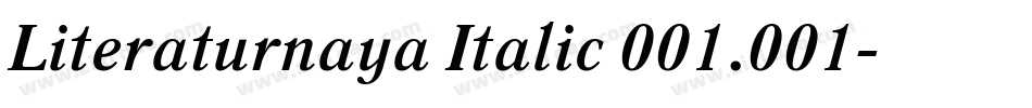 Literaturnaya Italic 001.001字体转换